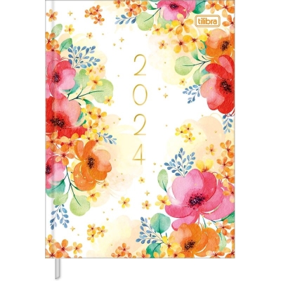 AGENDA COSTURADA CAPA DURA 112F FEMININE 2D M4 2024 151904 - TILIBRA