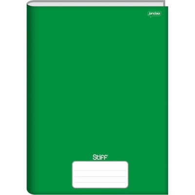 CADERNO BROCHURA 1/4 CAPA DURA 96F VERDE STIFF 00054 - JANDAIA