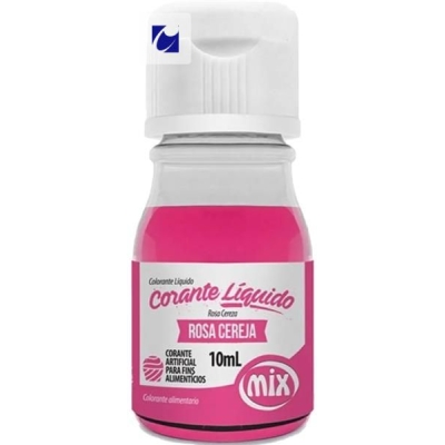 ANILINA LIQUIDA 10ML CORANTE ALIMENTICIO ROSA CEREJA - MIX