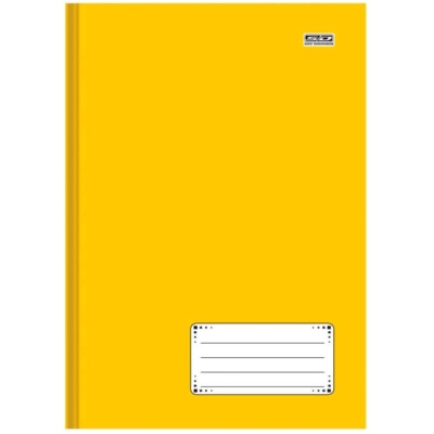 CADERNO BROCHURA 1/4 CAPA DURA 48F AMARELO - SULAMERICANA