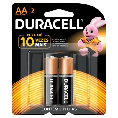 PILHA ALCALINA AA 1,5V C/2 - DURACELL