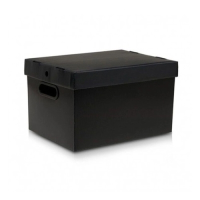 CAIXA ORGANIZADORA POLIONDA MEDIA 360X265X230 PRETO 7011PT - POLYCART