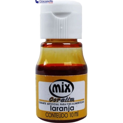 ANILINA LIQUIDA 10ML CORANTE ALIMENTICIO LARANJA - MIX