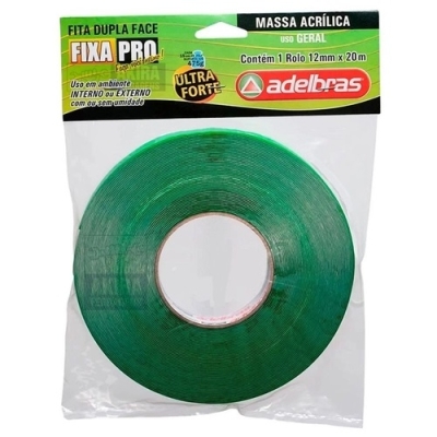 FITA DUPLA FACE FIXA PRO MASSA ACRILICA 12X20M - ADELBRAS