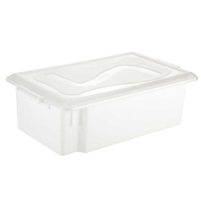 CAIXA GOURMET 17L PLASTICO RETANGULAR BRANCA 916 - SANTANA