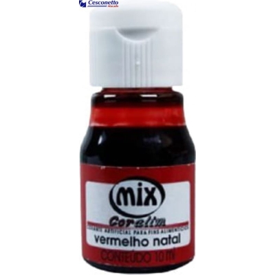 ANILINA LIQUIDA 10ML CORANTE ALIMENTICIO VERMELHO NATAL - MIX