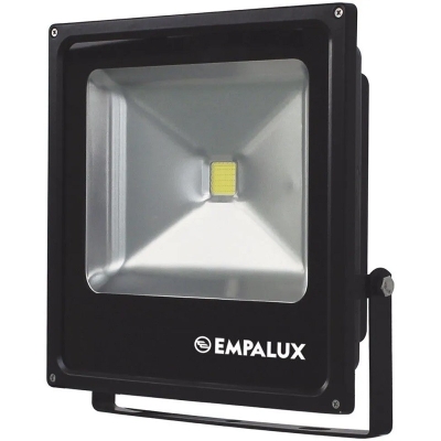 REFLETOR LED SLIM PRETO BIVOLT 50W 5500K RL35035 - EMPALUX