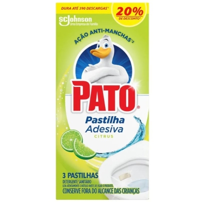 PASTILHA SANITARIA ADESIVA CITRUS C/3 - PATO