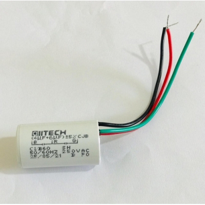 CAPACITOR 10UF 4+6 127V 3 FIOS - TSL