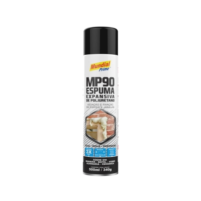 ESPUMA EXPANSIVA POLIURETANO 500ML/340G MP90 - MUNDIAL PRIME