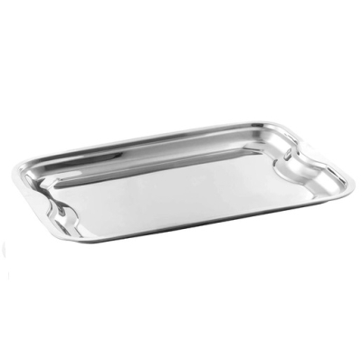 BANDEJA INOX RETANGULAR 38X27CM - ABS