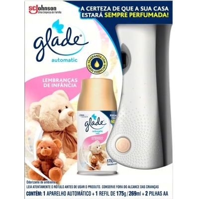 PURIFICADOR DE AR C/ APARELHO AUTOMATICO E REFIL 269ML LEMBRANCA DE INFANCIA - GLADE