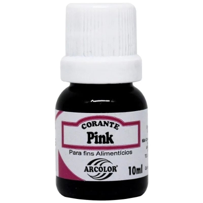 ANILINA LIQUIDA 10ML CORANTE ALIMENTICIO PINK - ARCOLOR