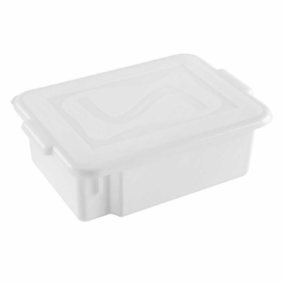 CAIXA GOURMET 5,6L PLASTICO RETANGULAR BRANCA 914 - SANTANA