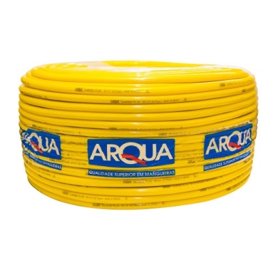 MANGUEIRA TRANCADA SILICONE 1/2X2 AMARELA 100M - ARQUA