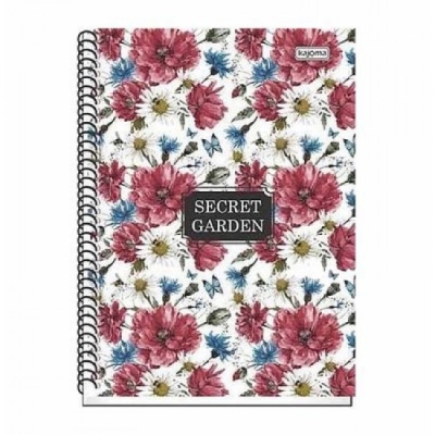 CADERNO ESPIRAL UNIVERSITARIO CAPA DURA 96F SECRET GARDEN 3184 - KAJOMA